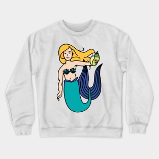 Mermaid Illustration Crewneck Sweatshirt